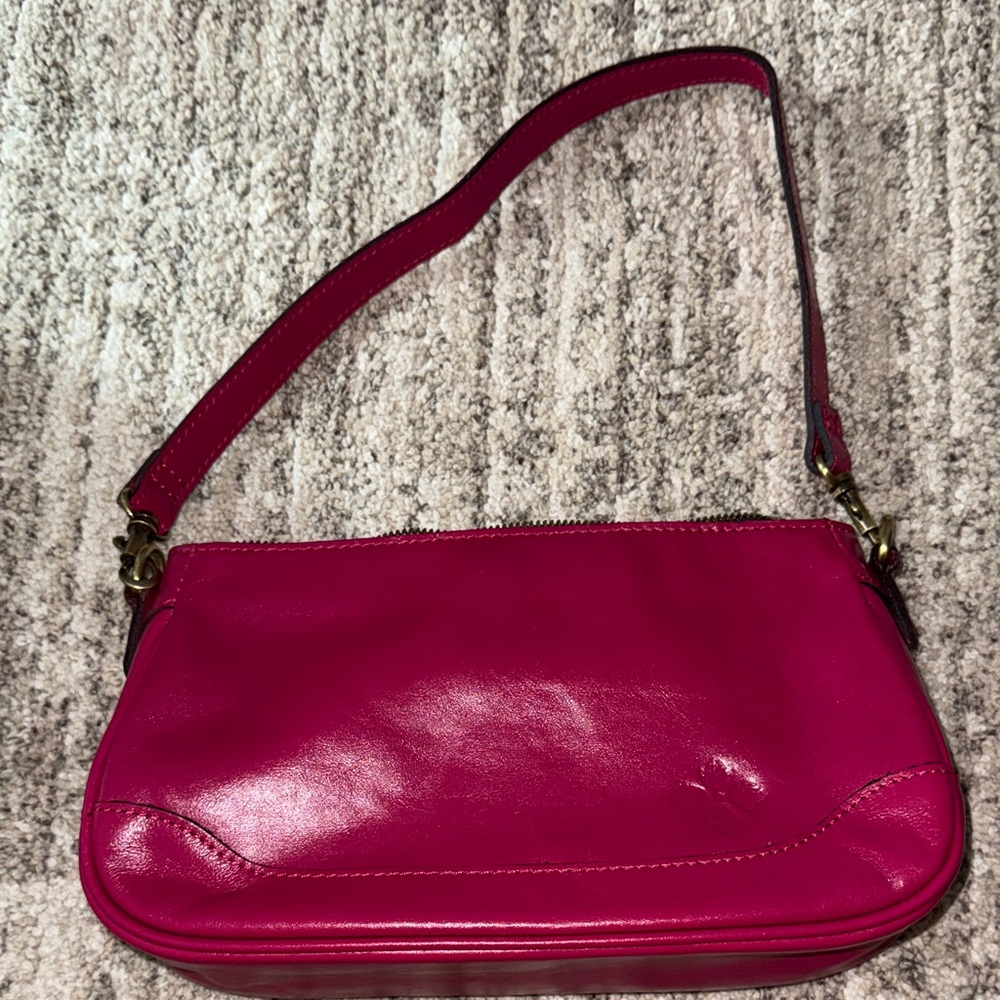 Patricia Nash Vibrant Pink Leather Shoulder Bag